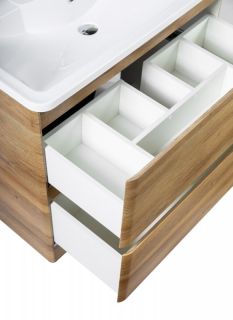 Тумба под раковину BelBagno напольная 80x85см Bianco Lucido ALBANO-800-2C-PIA-BL